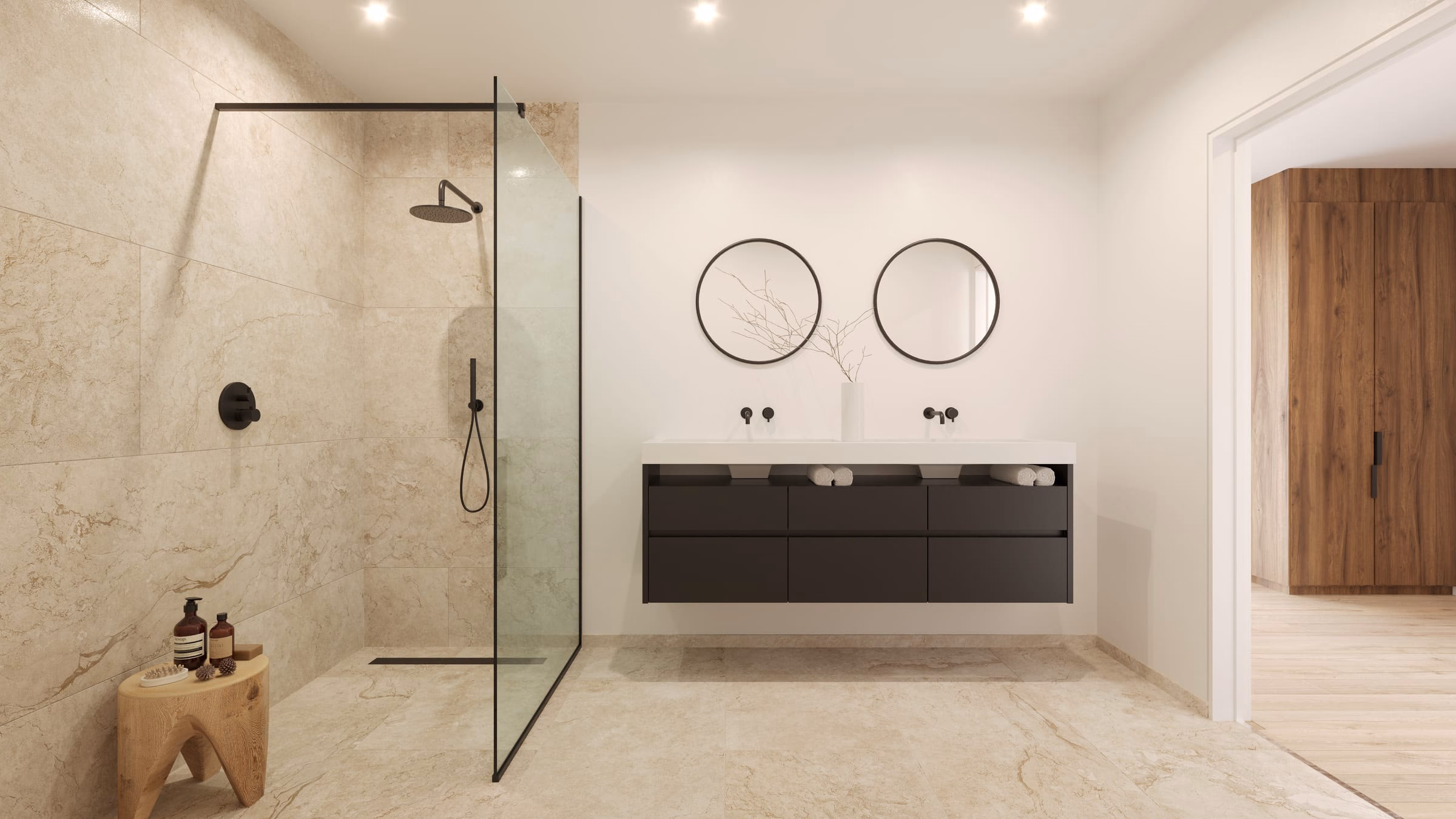 Badkamer met inloopdouche