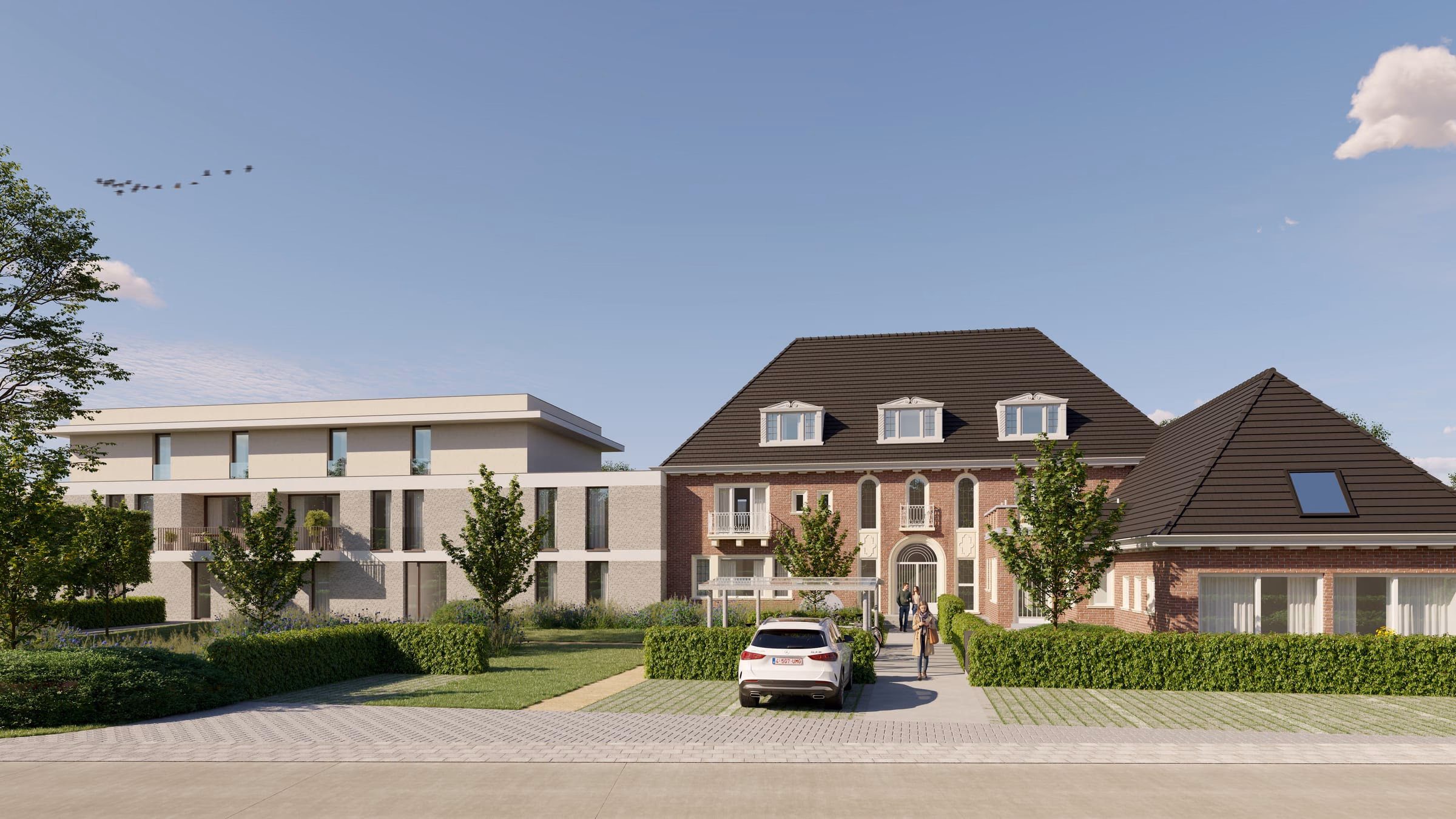 Parkhof vanaf de straat