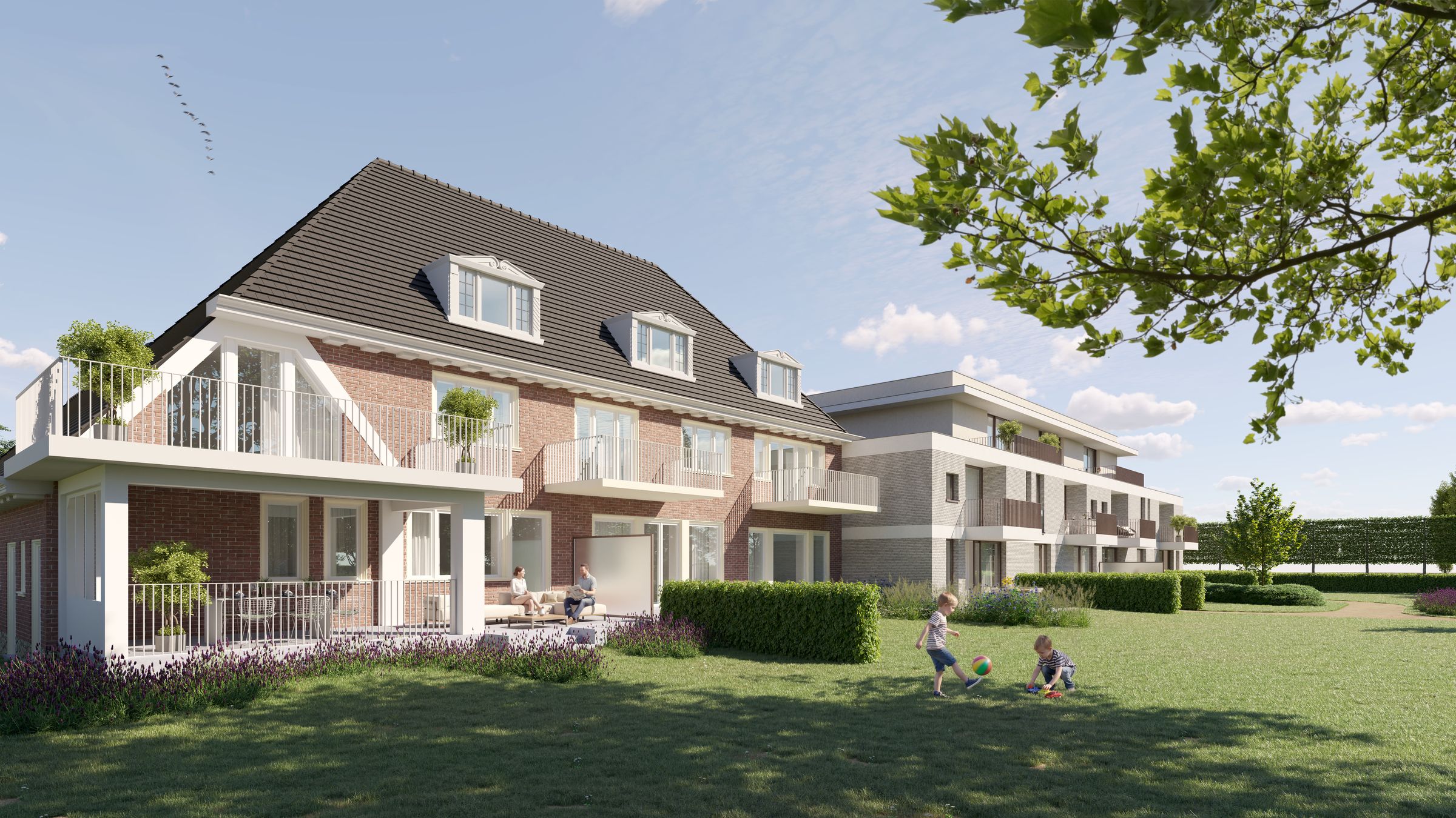 Parkhof: dokterswoning en nieuwbouwappartementen rond een gemeenschappelijke tuin